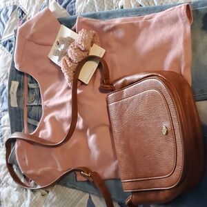 Kan-can Jeans size 3/25  with Pink Top size M and Accessories bundle